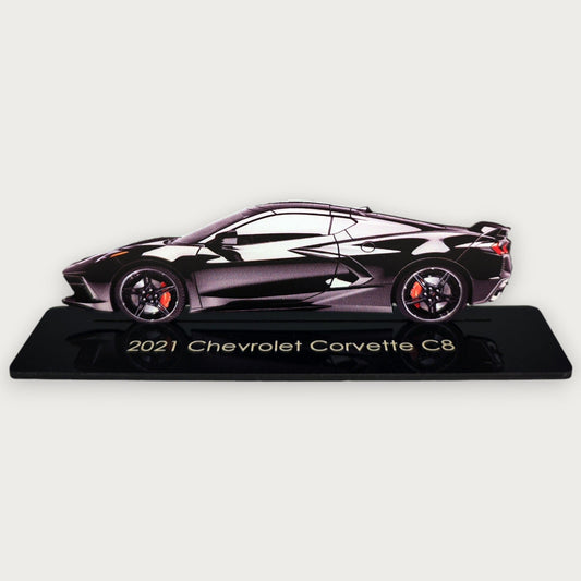 2021 Chevrolet Corvette C8 (1) Metal Car Wall Art, Color 2D Diecast Car Decor, Silhouette Metal Wall Art, Gift For Car Lovers, Detailed Color Metal Car - Tampa Home & Garden Store