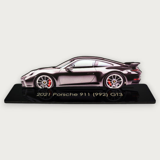 2021 Porsche 911 (992) GT3 (1) Metal Car Wall Art, Color 2D Diecast Car Decor, Silhouette Metal Wall Art, Gift For Car Lovers, Detailed Color Metal Car - Tampa Home & Garden Store