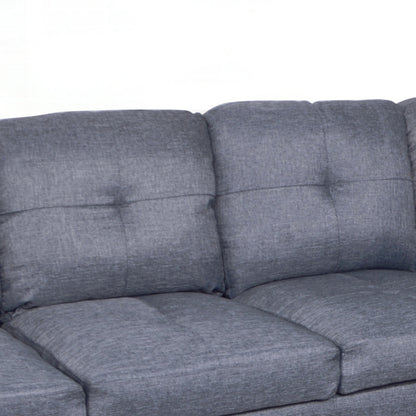 3 pc sectional sofa set gray fabric with tufted back cushions by HouseOfZazla on Tampa Home & Garden Store