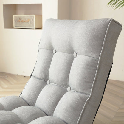 Soft Linen Recliner Chair for Balcony Reading