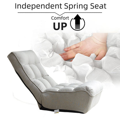 Soft Linen Recliner Chair for Balcony Reading