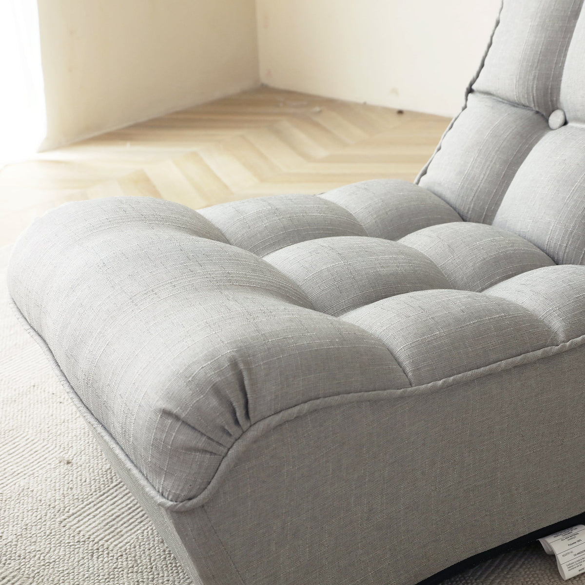 Soft Linen Recliner Chair for Balcony Reading