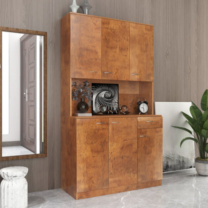 70.87in tall wardrobe cabinet by HouseOfZazla in warm brown finish on Tampa Home & Garden Store
