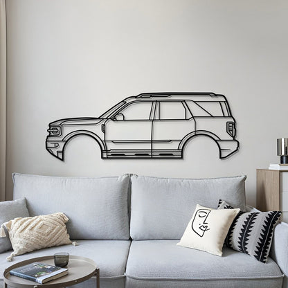 2021 Bronco Sport 1st Gen metal wall art silhouette by Modello Turbo MT0743 on Tampa Home & Garden Store