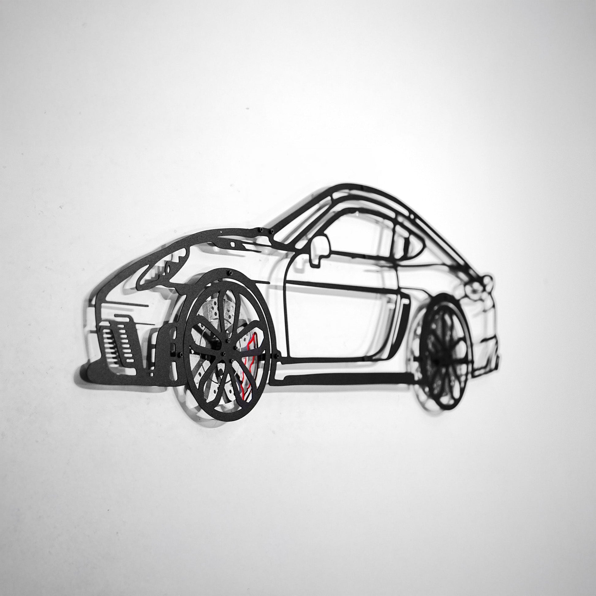 2022 Porsche Cayman 718 GT4 Wall Art – Steel Cut with Spinning Wheels-KAFMEKA008 - Tampa Home & Garden Store