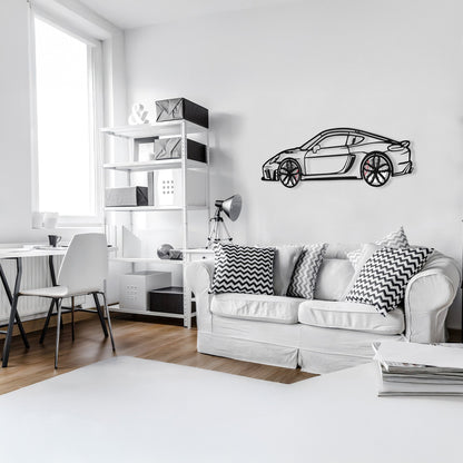 2022 Porsche Cayman 718 GT4 Wall Art – Steel Cut with Spinning Wheels-KAFMEKA008 - Tampa Home & Garden Store