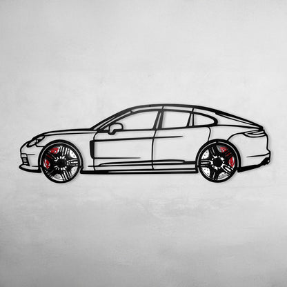 2022 Porsche Panamera 4S Wall Art – Steel Silhouette with Spinning Wheels-KAFMEKA009 - Tampa Home & Garden Store
