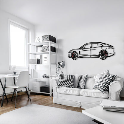 2022 Porsche Panamera 4S Wall Art – Steel Silhouette with Spinning Wheels-KAFMEKA009 - Tampa Home & Garden Store