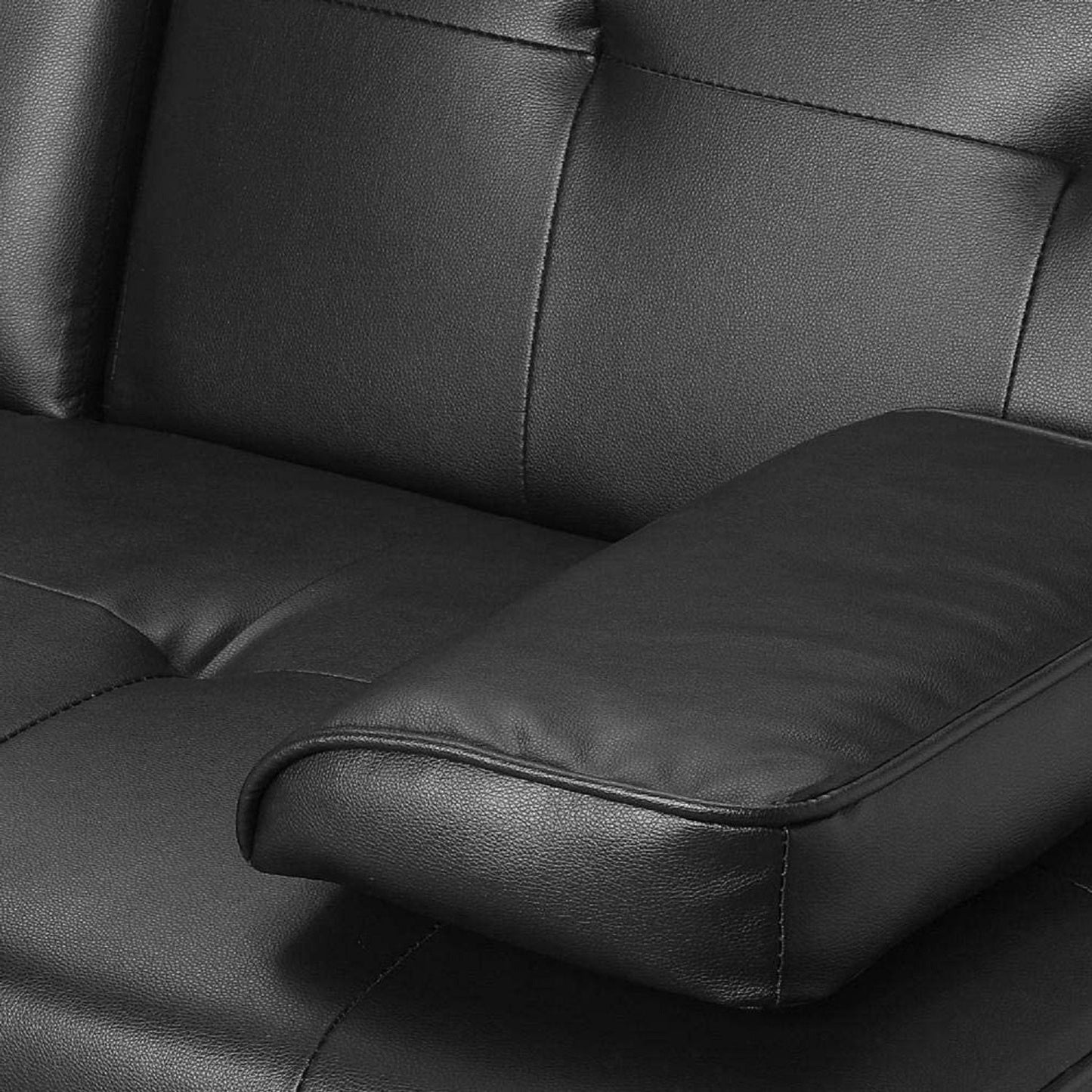 Modern Faux Leather Convertible Sofa and Bed