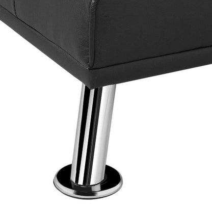 Modern Faux Leather Convertible Sofa and Bed