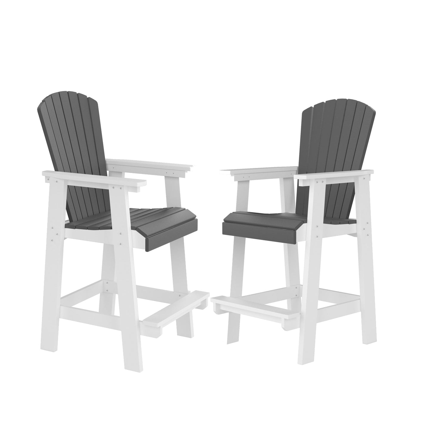 Outdoor Hdpe Bar Chair and Adirondack Set 2
