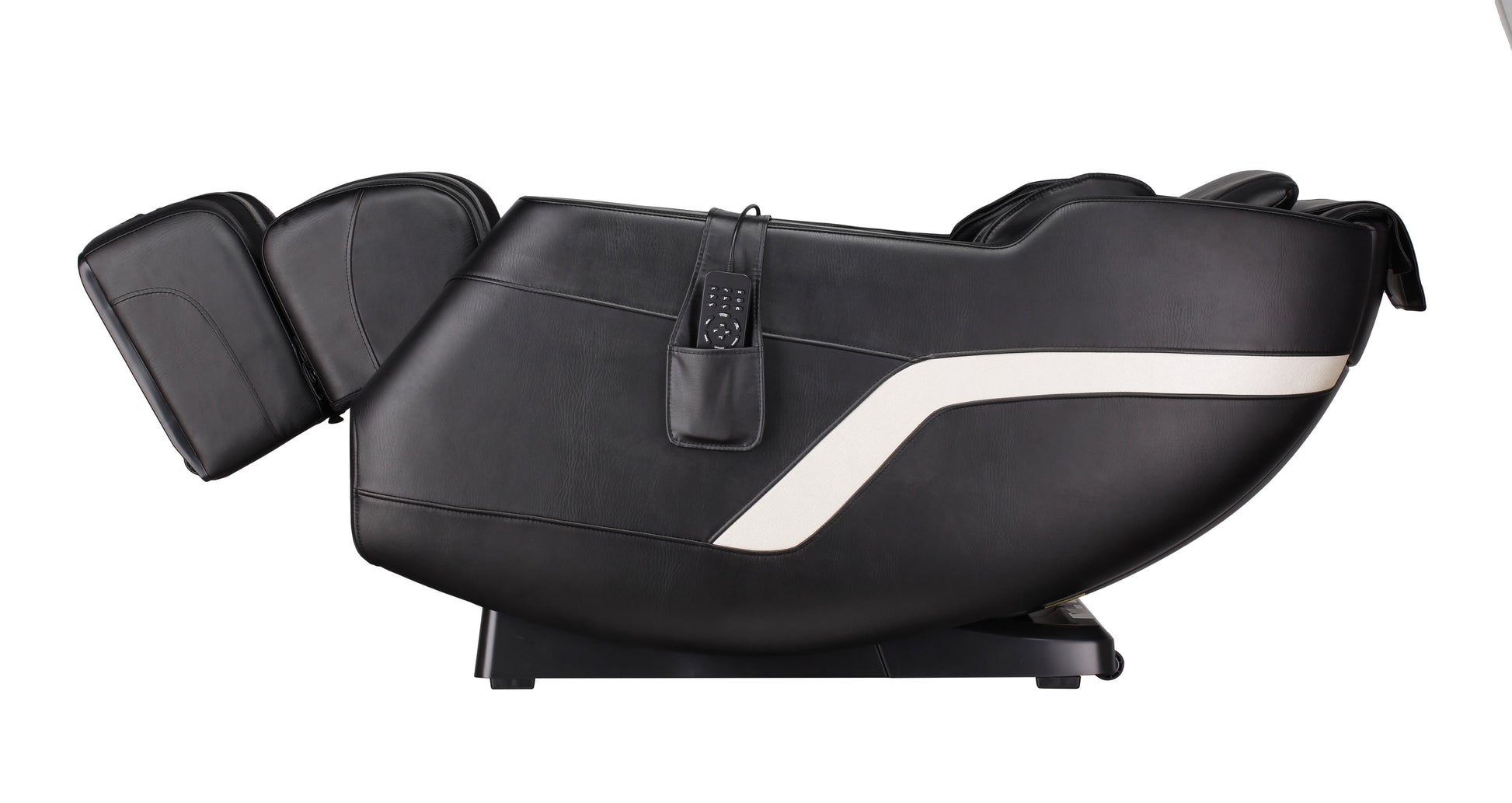 Massage Chair SL Track Recliner in black leather by HouseOfZazla with remote pocket on Tampa Home & Garden Store