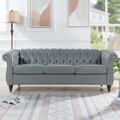 the Rolled Arm Chesterfield 3 Seater Sofa