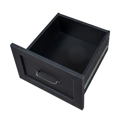 Home Office Computer Desk drawer front in antiqued black with metal pull by HouseOfZazla on Tampa Home & Garden Store