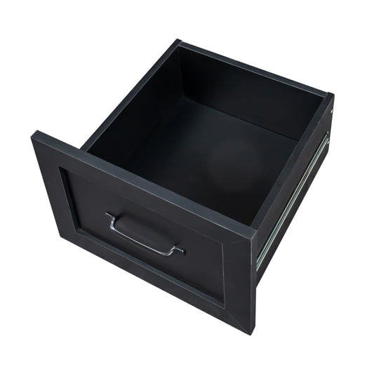 Home Office Computer Desk drawer front in antiqued black with metal pull by HouseOfZazla on Tampa Home & Garden Store