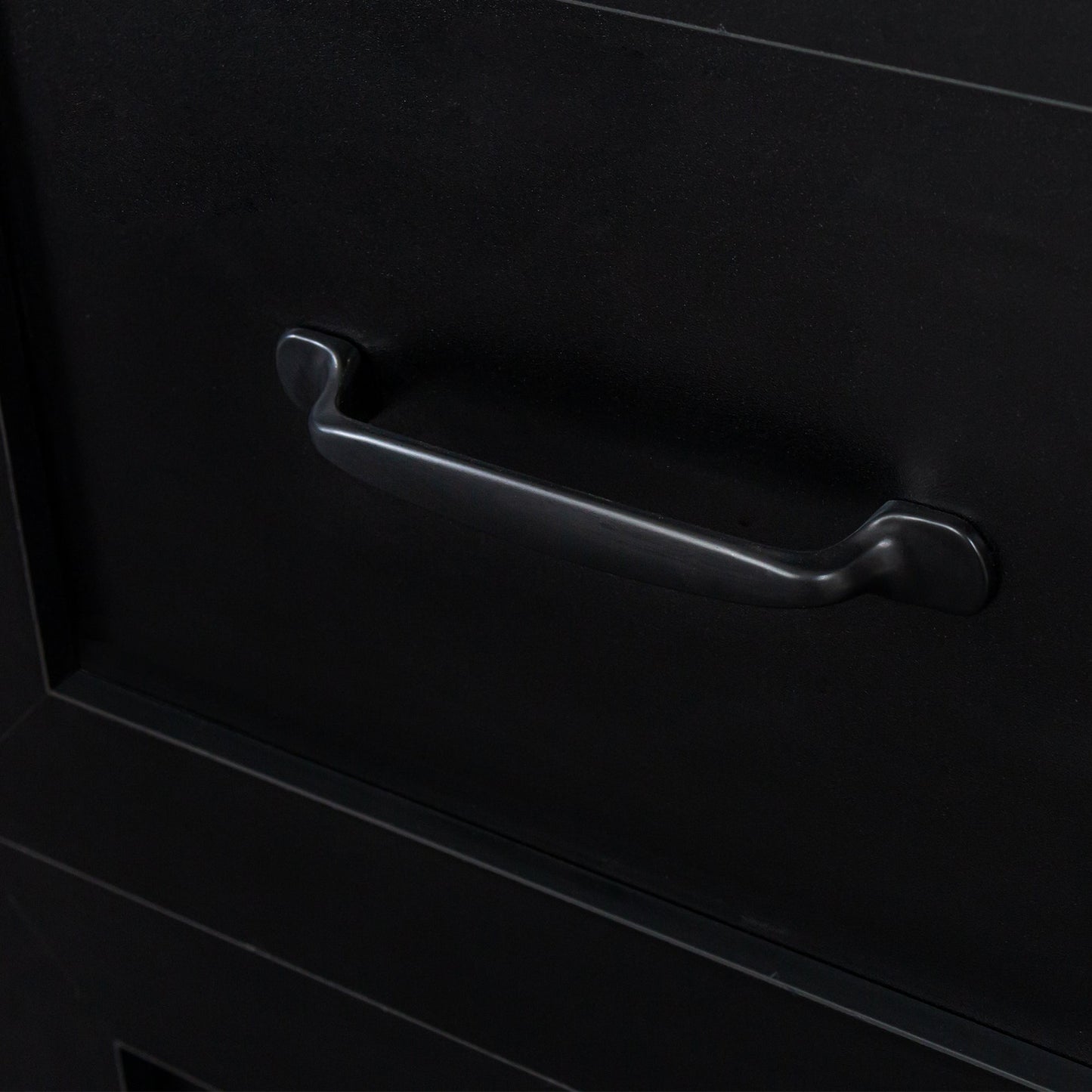 Home Office Computer Desk with Hutch Antiqued Black metal drawer pull on Tampa Home & Garden Store