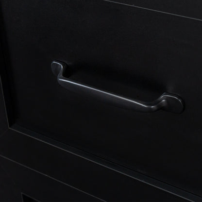Home Office Computer Desk with Hutch Antiqued Black metal drawer pull on Tampa Home & Garden Store