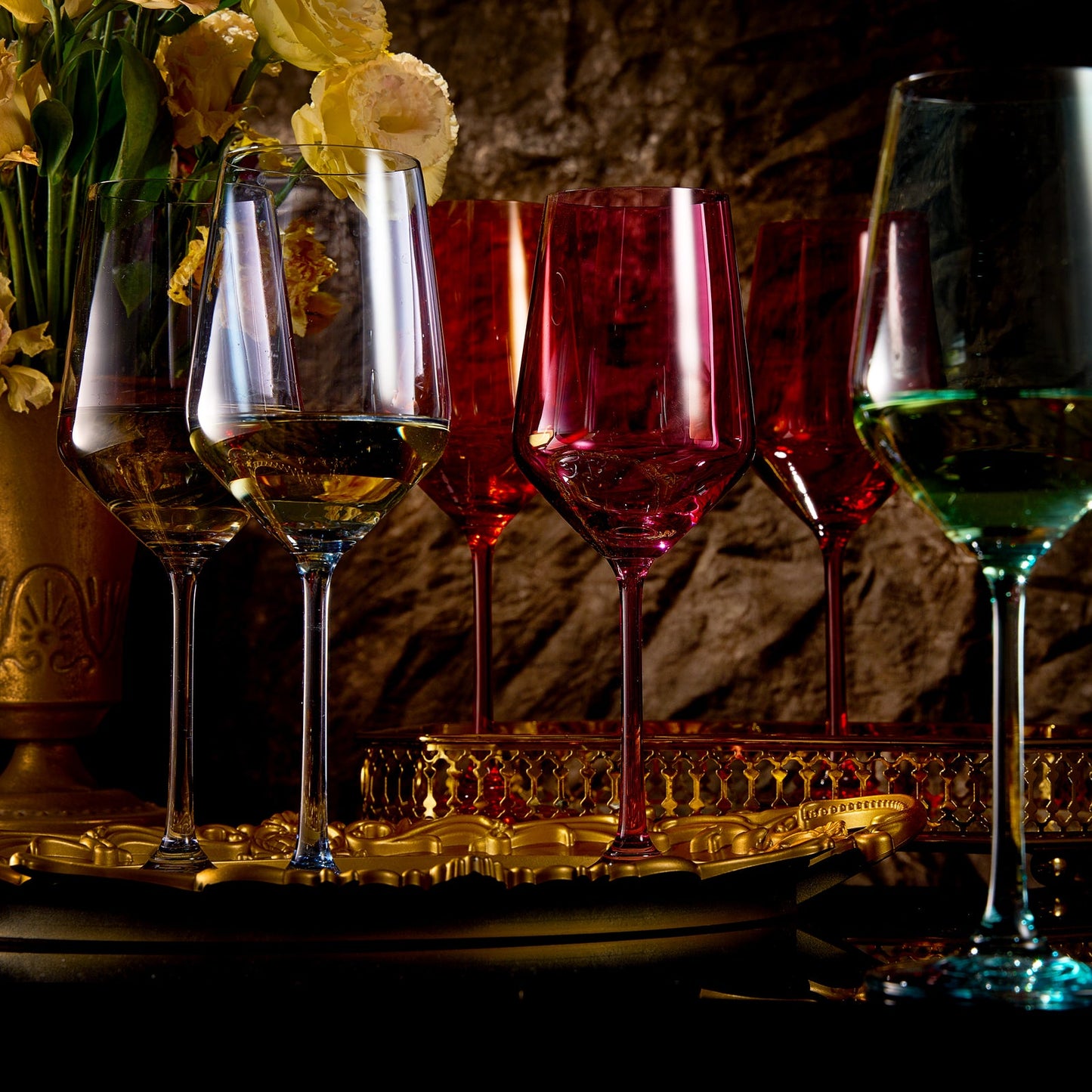 Colorata Stemmed Wine Glassware Set of 6
