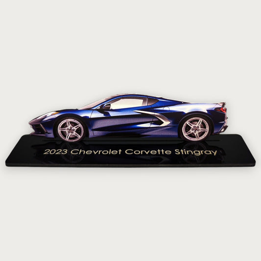 2023 Chevrolet Corvette Stingray (1) Metal Car Wall Art, Color 2D Diecast Car Decor, Silhouette Metal Wall Art, Gift For Car Lovers, Detailed Color Metal Car - Tampa Home & Garden Store