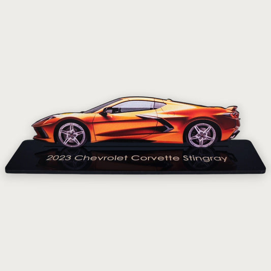 2023 Chevrolet Corvette Stingray (2) Metal Car Wall Art, Color 2D Diecast Car Decor, Silhouette Metal Wall Art, Gift For Car Lovers, Detailed Color Metal Car - Tampa Home & Garden Store