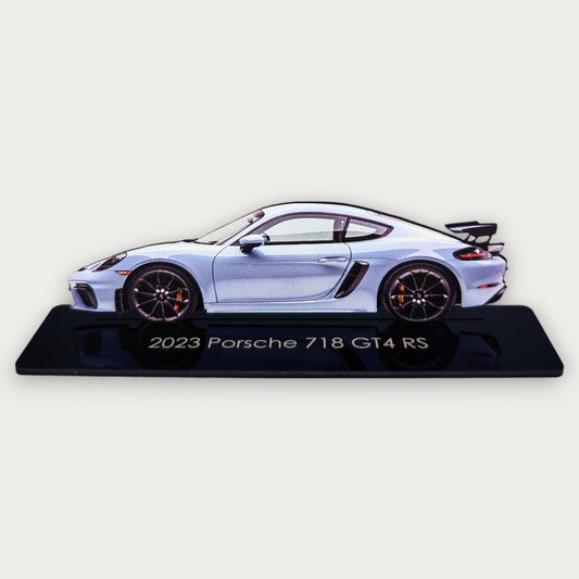 2023 Porsche 718 GT4 RS (1) Metal Car Wall Art, Color 2D Diecast Car Decor, Silhouette Metal Wall Art, Gift For Car Lovers, Detailed Color Metal Car - Tampa Home & Garden Store