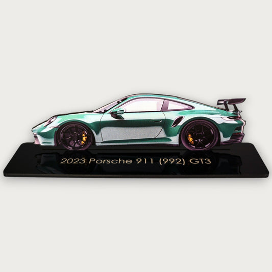 2023 Porsche 911 (992) GT3 (2) Metal Car Wall Art, Color 2D Diecast Car Decor, Silhouette Metal Wall Art, Gift For Car Lovers, Detailed Color Metal Car - Tampa Home & Garden Store