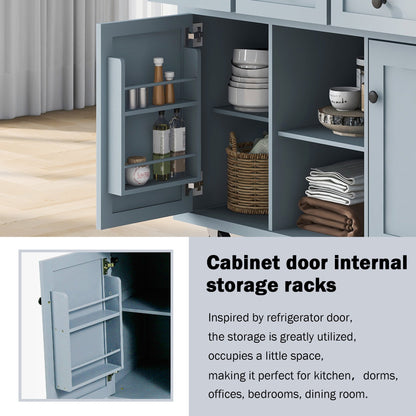 Rubberwood Kitchen Cart and Drop Leaf Top