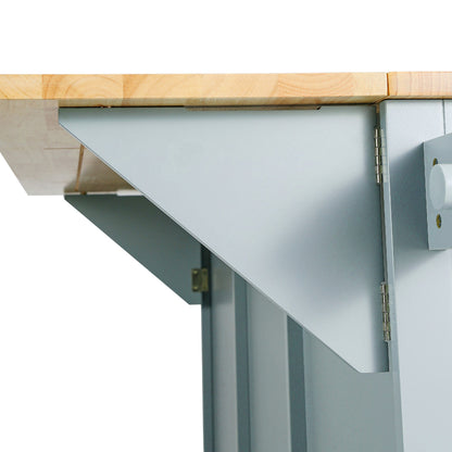 Rubberwood Kitchen Cart and Drop Leaf Top