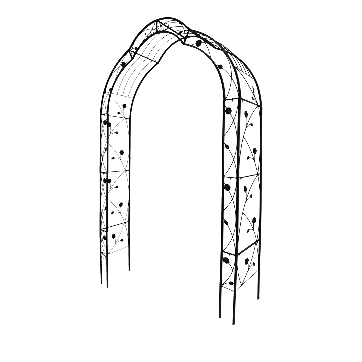 Metal Garden Arch with 8 Style Options two black arches with vine design by HouseOfZazla on Tampa Home & Garden Store