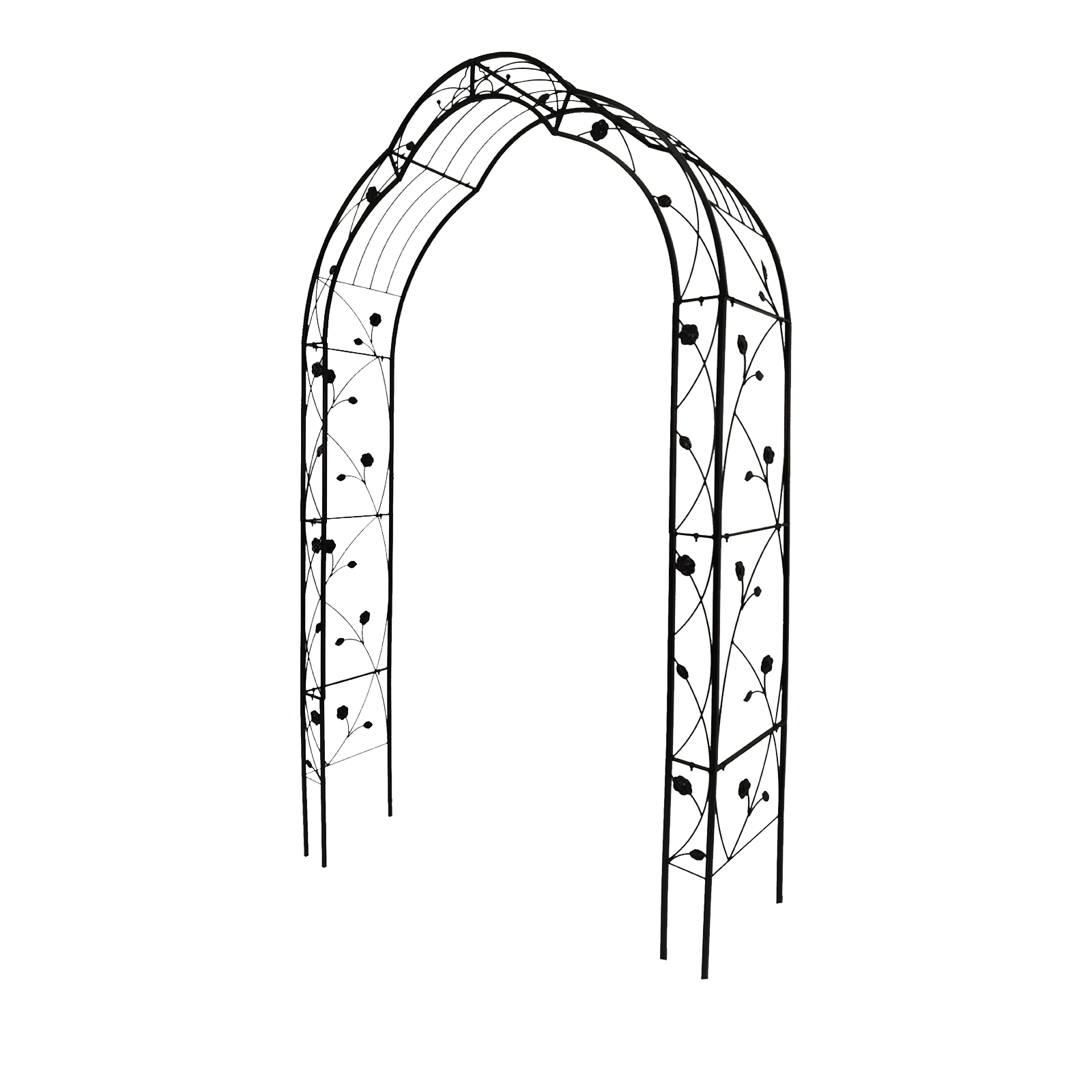 Metal Garden Arch with 8 Style Options two black arches with vine design by HouseOfZazla on Tampa Home & Garden Store