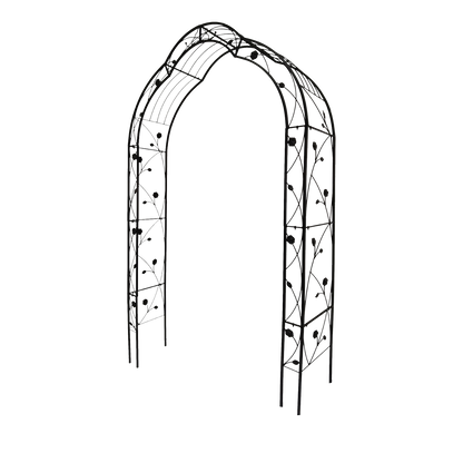 Metal Garden Arch with 8 Style Options two black arches with vine design by HouseOfZazla on Tampa Home & Garden Store