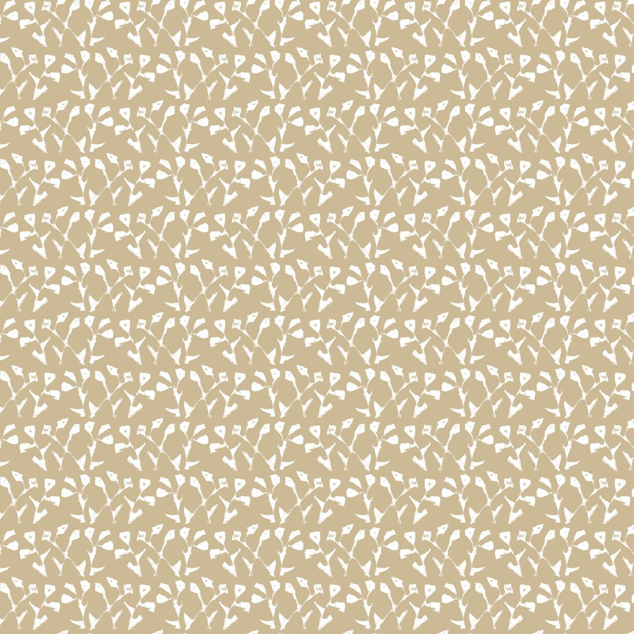 Genevieve Wallpaper Linen repeat pattern on beige and white shapes by Erin Donahue Tice on Tampa Home & Garden Store
