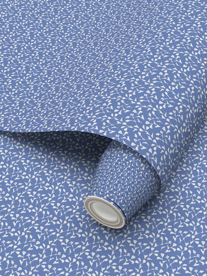 Genevieve wallpaper blue repeat pattern by Erin Donahue Tice, 2 rolls on Tampa Home & Garden Store