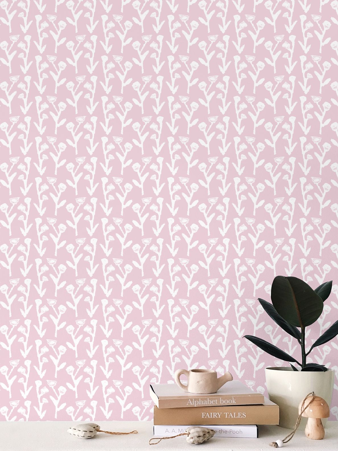 Ivy Manor Wallpaper Ballet repeat pattern pink ivy wallpaper Erin Donahue Tice on Tampa Home & Garden Store