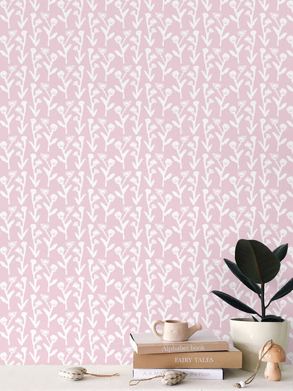 Ivy Manor Wallpaper Ballet repeat pattern pink ivy wallpaper Erin Donahue Tice on Tampa Home & Garden Store