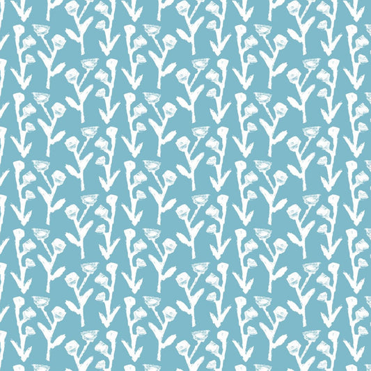 Ivy Wallpaper Slate pattern wallpaper with teal background and white ivy Erin Donahue Tice on Tampa Home & Garden Store