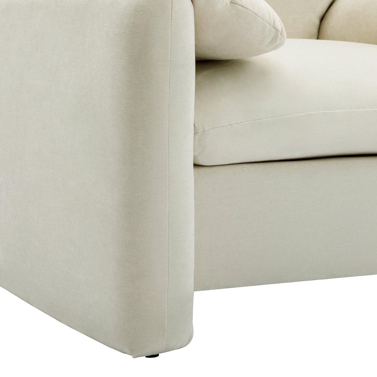 Modern Style Chenille Oversized Armchair Accent Chair in cream beige by HouseOfZazla on Tampa Home & Garden Store