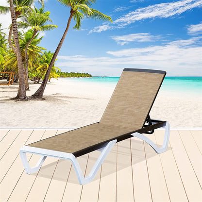 Adjustable Aluminum Outdoor Chaise Lounge