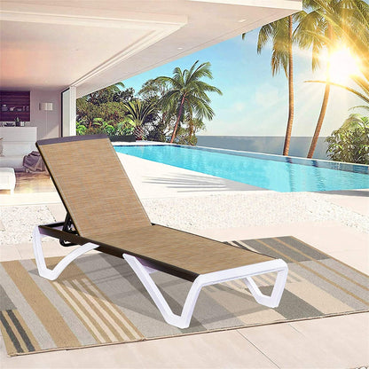 Adjustable Aluminum Outdoor Chaise Lounge