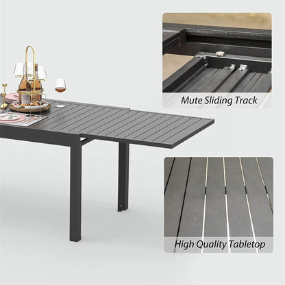 Aluminum Expandable Patio Dining Table and Legs