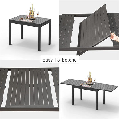 Aluminum Expandable Patio Dining Table and Legs