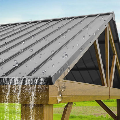 12x14 hardtop aluminum gazebo roof with rain droplets HouseOfZazla on Tampa Home & Garden Store