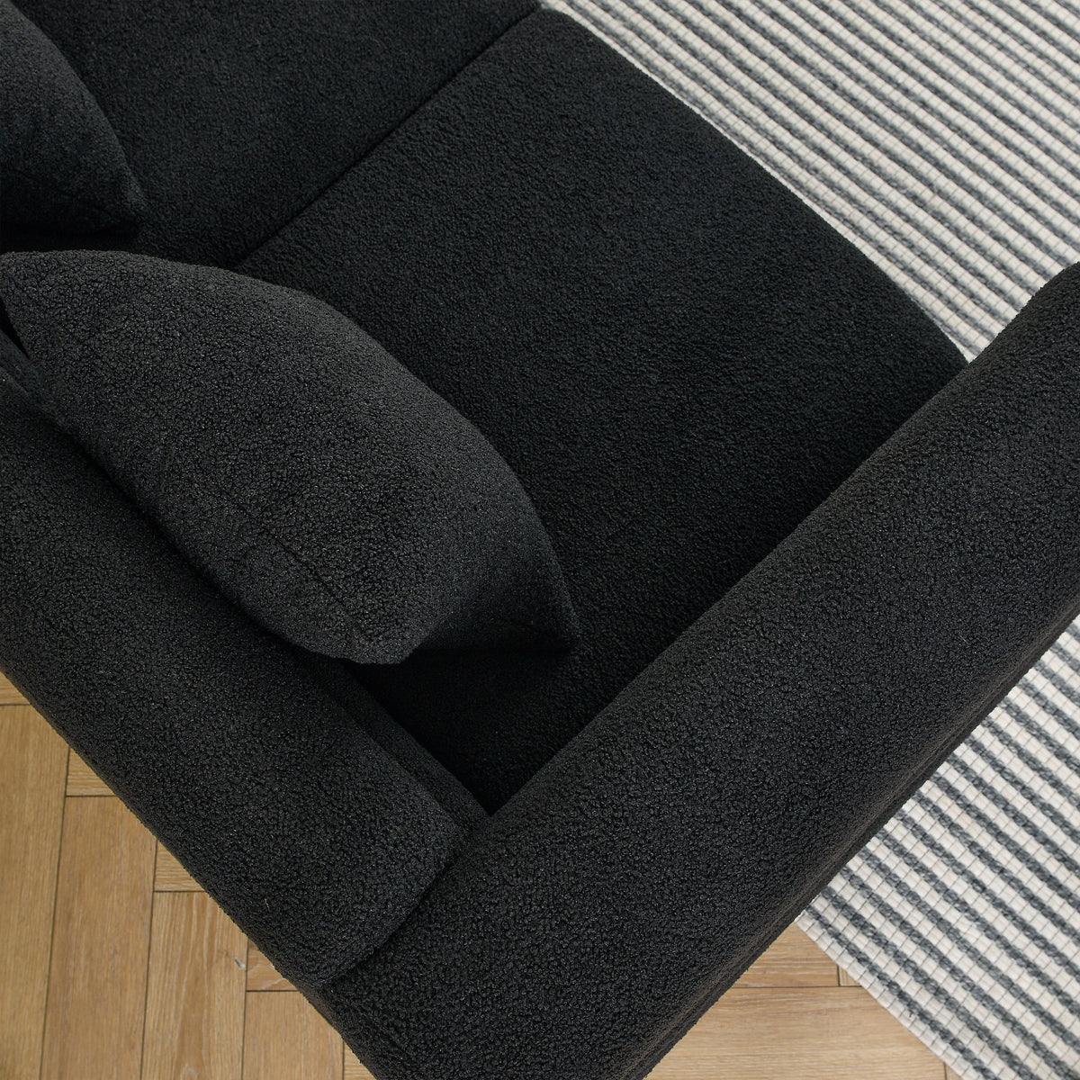 60 Inch Oversized Two Seater Sectional Sofa