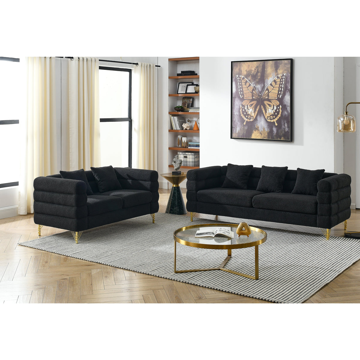 Plush Cloud-Shaped Sofa Set