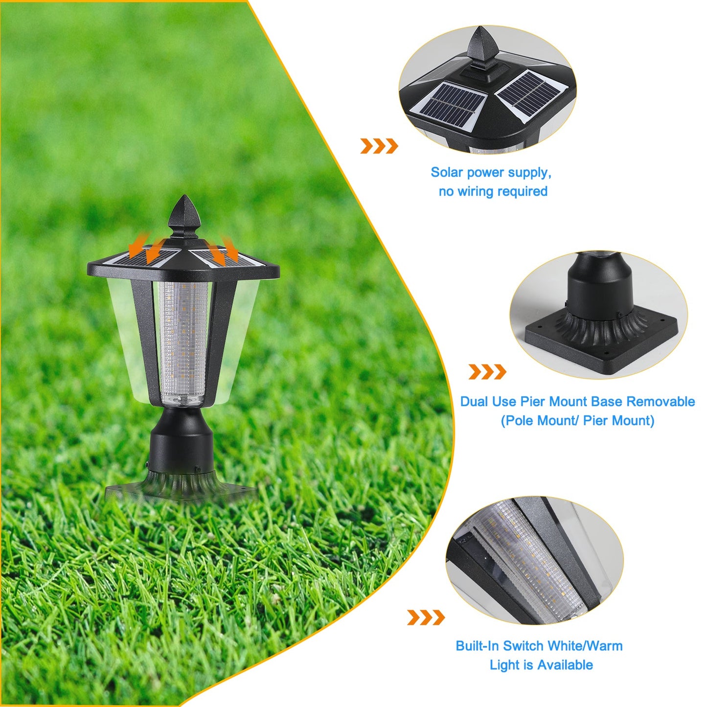 Waterproof Solar Powered Outdoor Garden Light