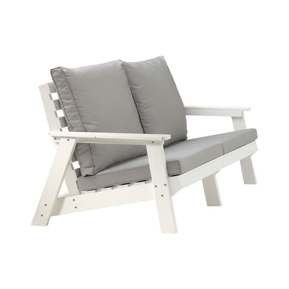 Hips Loveseat and Wood Grain Outdoor Sofa