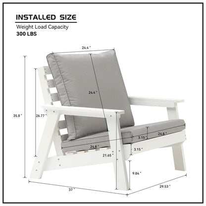 All Weather Hips Outdoor Single Sofa and Cushion