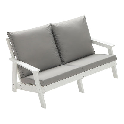 Hips Loveseat and Wood Grain Outdoor Sofa