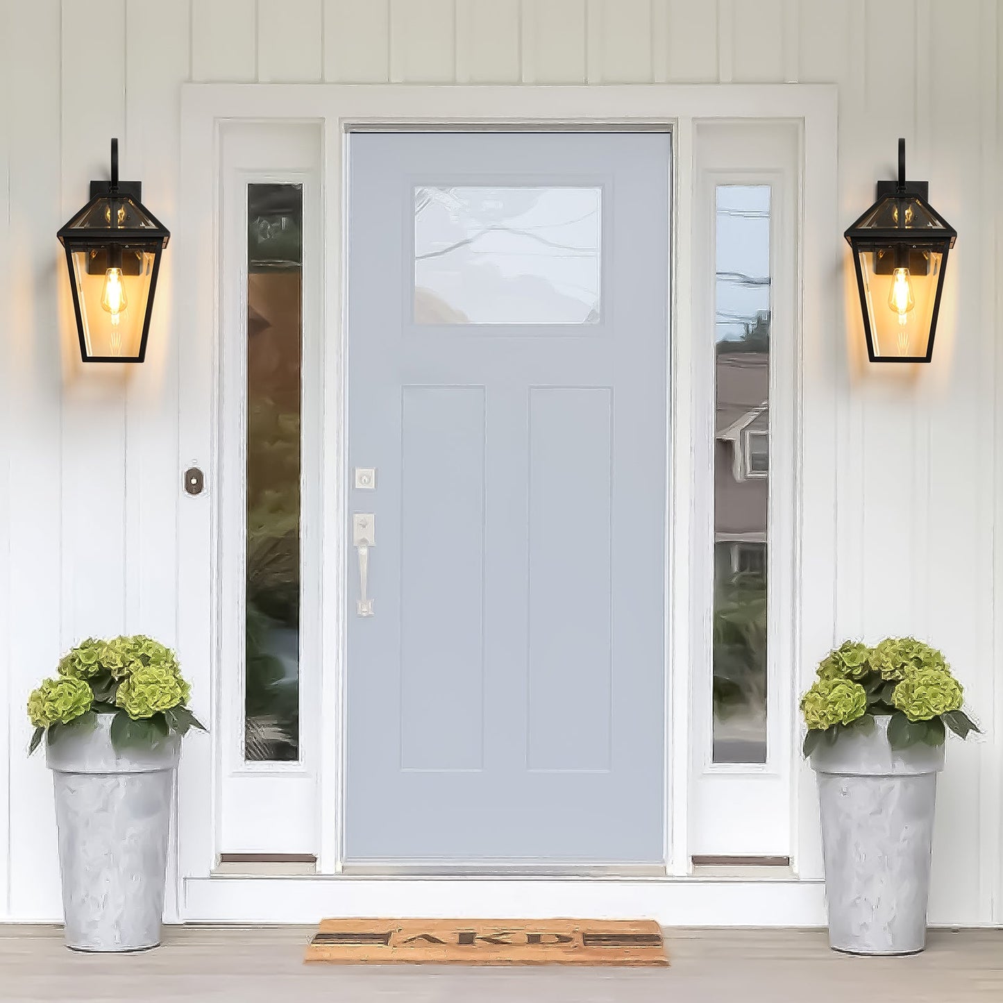 Modern Outdoor Wall Lantern and a Glass Shade
