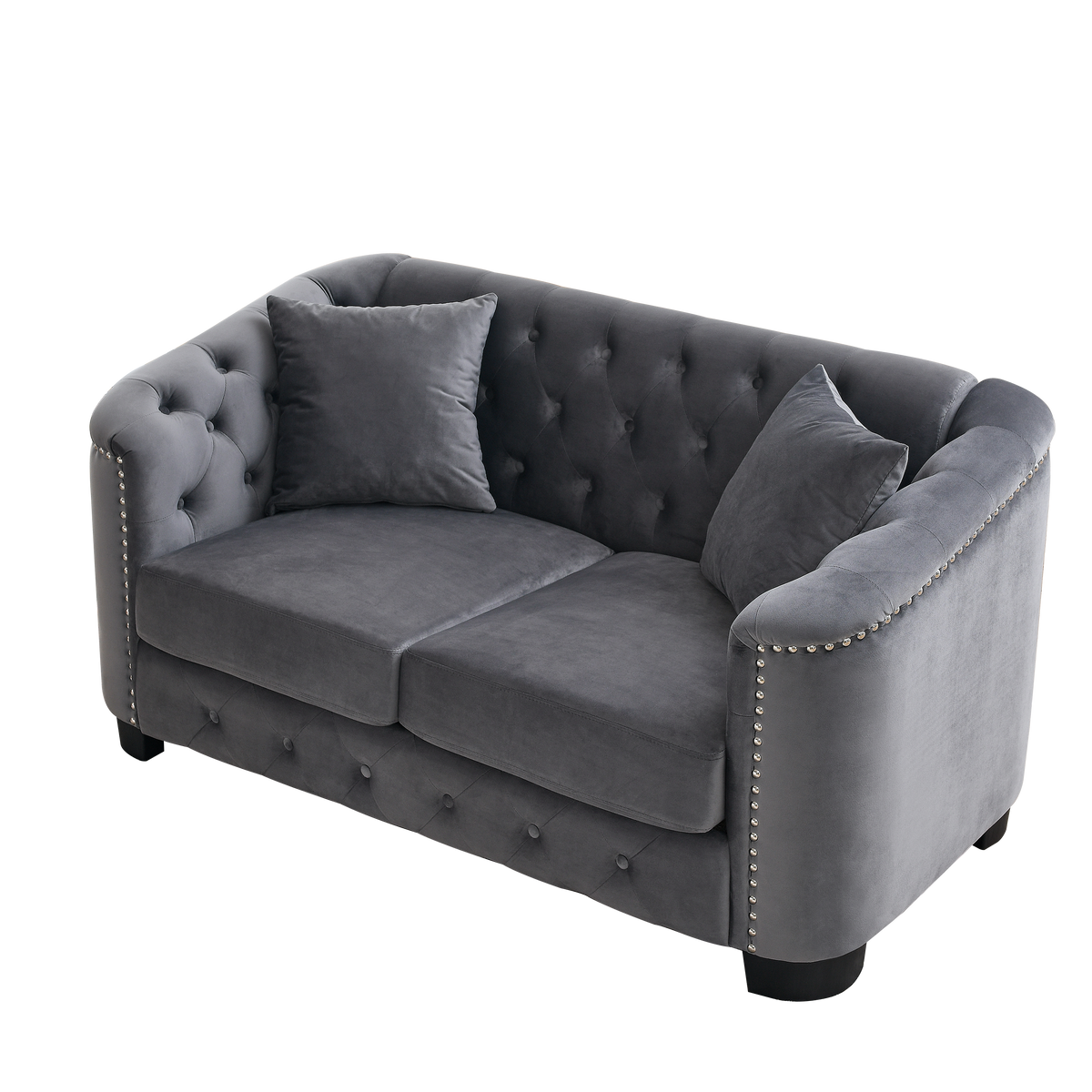 Modern Chesterfield Velvet Sofa and Frame
